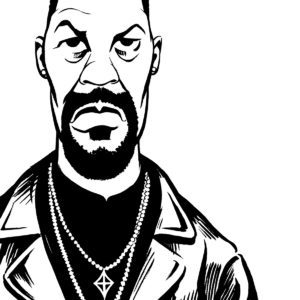 Denzel Washington caricature