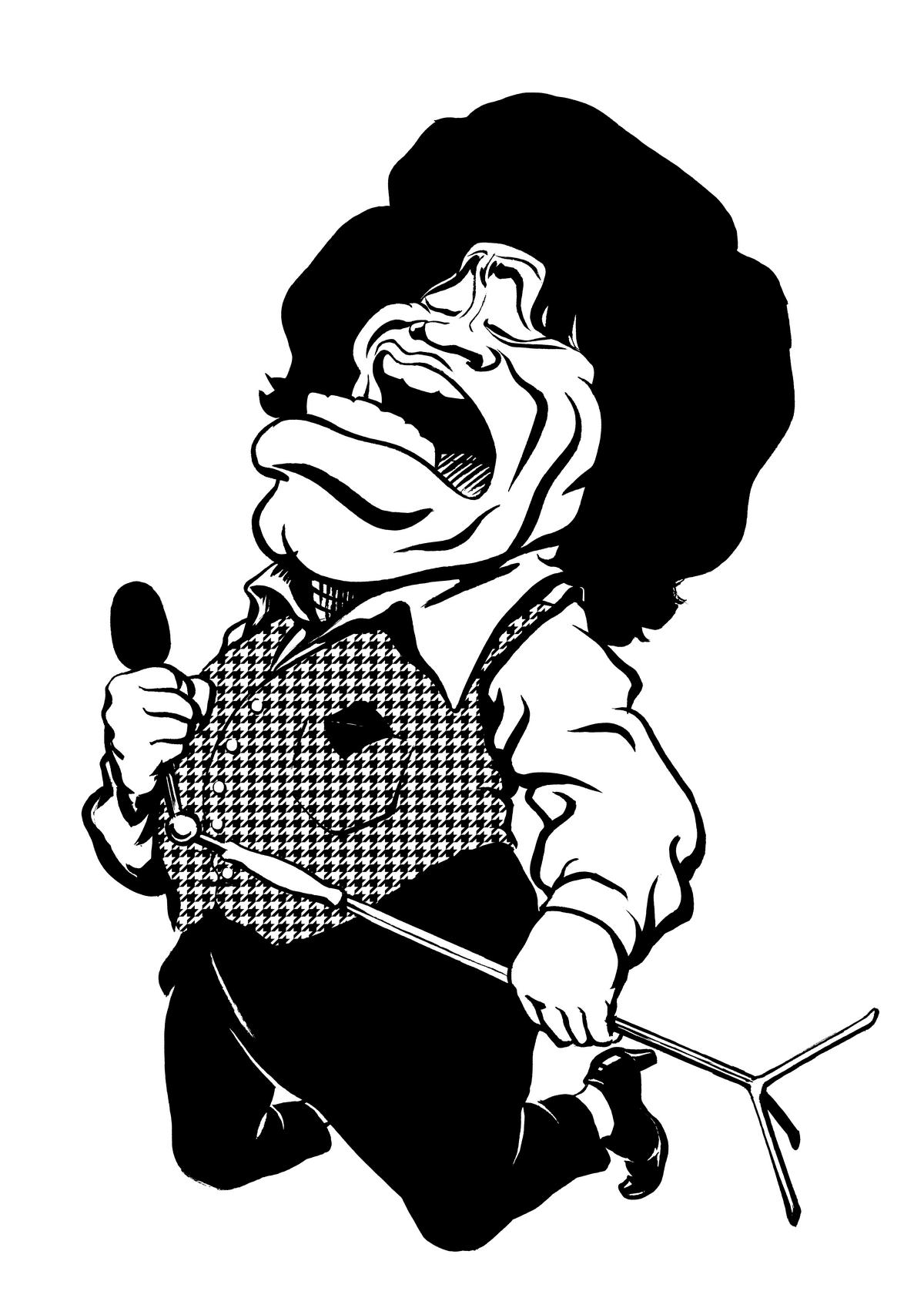 James Brown caricature
