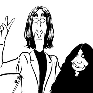 Late The Beatles caricature