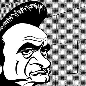Johnny Cash caricature
