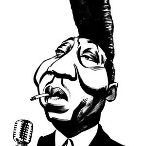 Muddy Waters caricature, delta blues singer, McKinley Morganfield, Chicago bluesman.By Ken Lowe Illustration. Limited edition prints available.