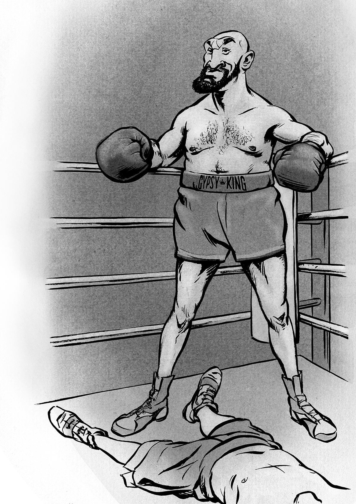 Tyson Fury Tyson Fury Caricature - Ken Lowe Illustration