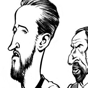 Harry Kane Gareth Southgate caricature